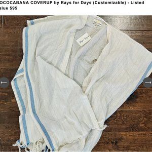 Beachly Rays for Days - Cococabana Coverup - blue stripe - NWT